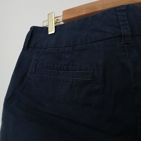 J. Crew Stretch 'Frankie' Navy Blue Bermuda Shorts Sz 6 - Picture 8 of 9